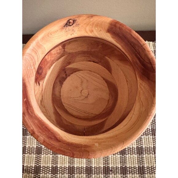 Vintage Handcrafted Wooden Storage Jar With Lid By Rossie Dezern - Picture 5 of 13